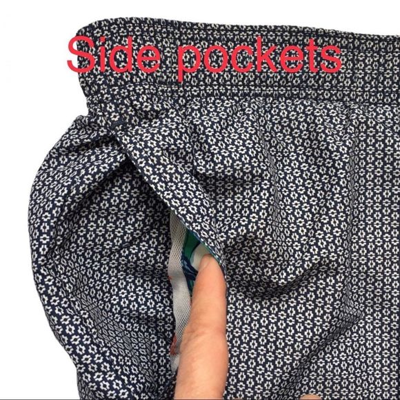 Ted Baker London blue & white geometric print swim trunks size 6 / large - Picture 6 of 13